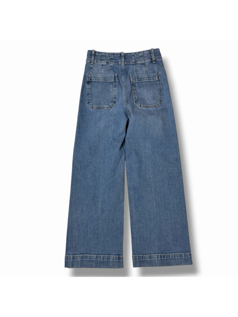 Anthropologie Pilcro The Skipper Wide Leg Crop Jeans Hi-Rise 26 Patch Pocket - Picture 3 of 11